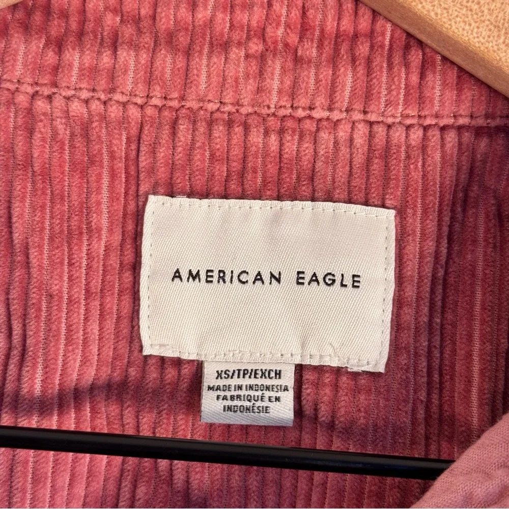 American Eagle Corduroy Button-Up Cropped 100% Cotton Jacket Women’s Size XS - Picture 7 of 12
